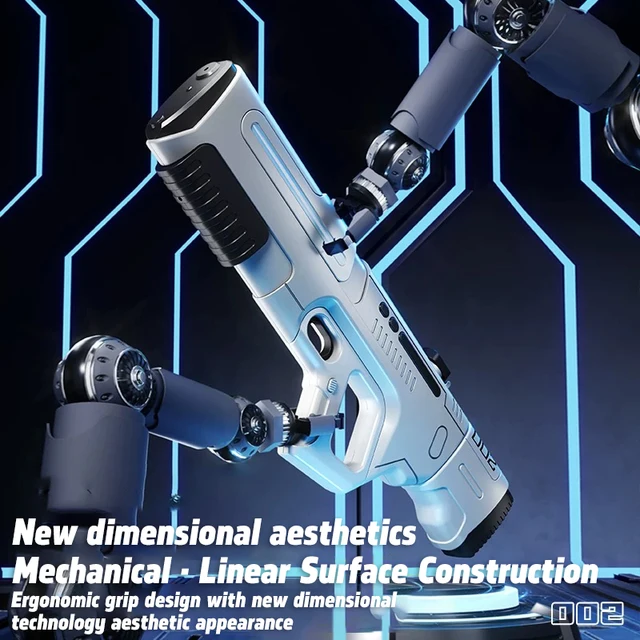 New Pulse Electric Continuous Shooting Water Gun Powerful Water Spray Light Large Capacity Self-priming Children's Summer Toy 5