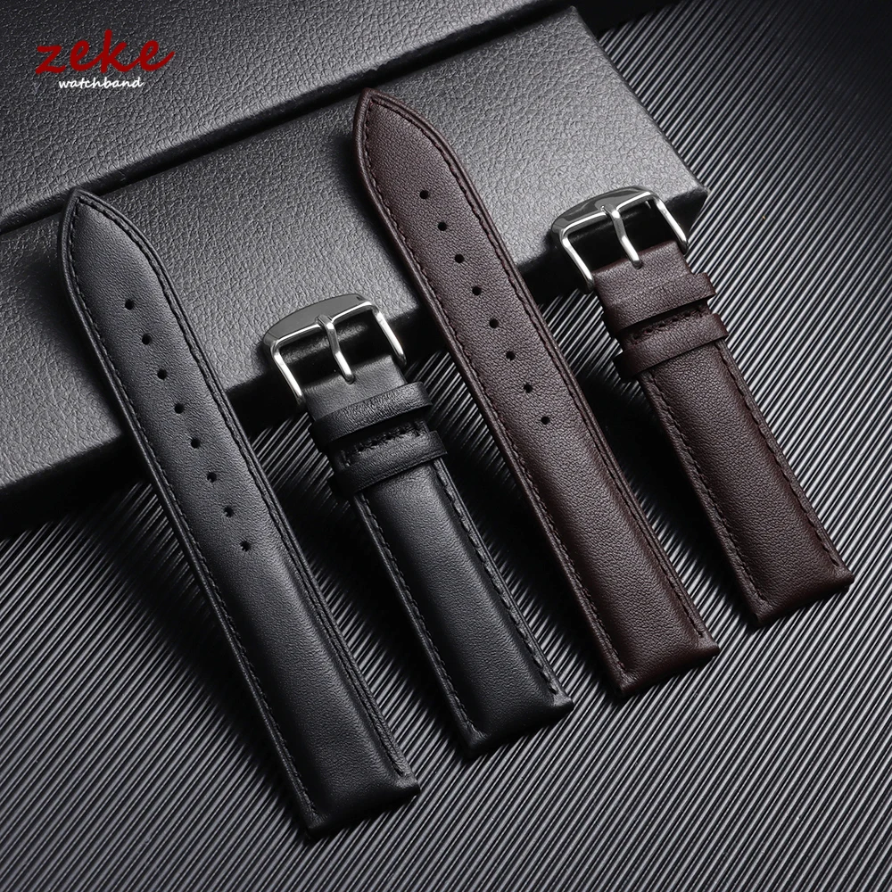 Premium Calfskin Leather Soft Casual Watch Band