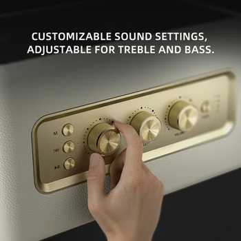 Mlove A200 Portable Bluetooth Speaker wireless bluetooth 5.3 speaker 24-Hour Play time, Elegant Retro Bluetooth Speaker 3