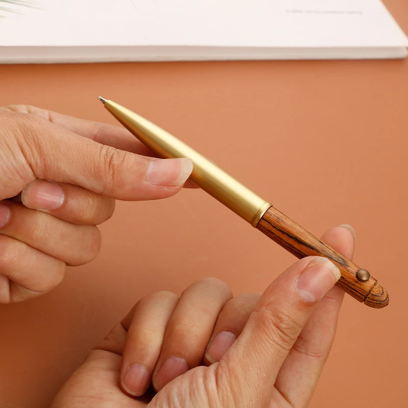 Luxury Sandalwood Metal Rotating Ball Pen Personalized Customization Business Pen School Office Stationery Gift Pens multifunction ballpoint pen multifunctional pen ballpoint pen ball point pen