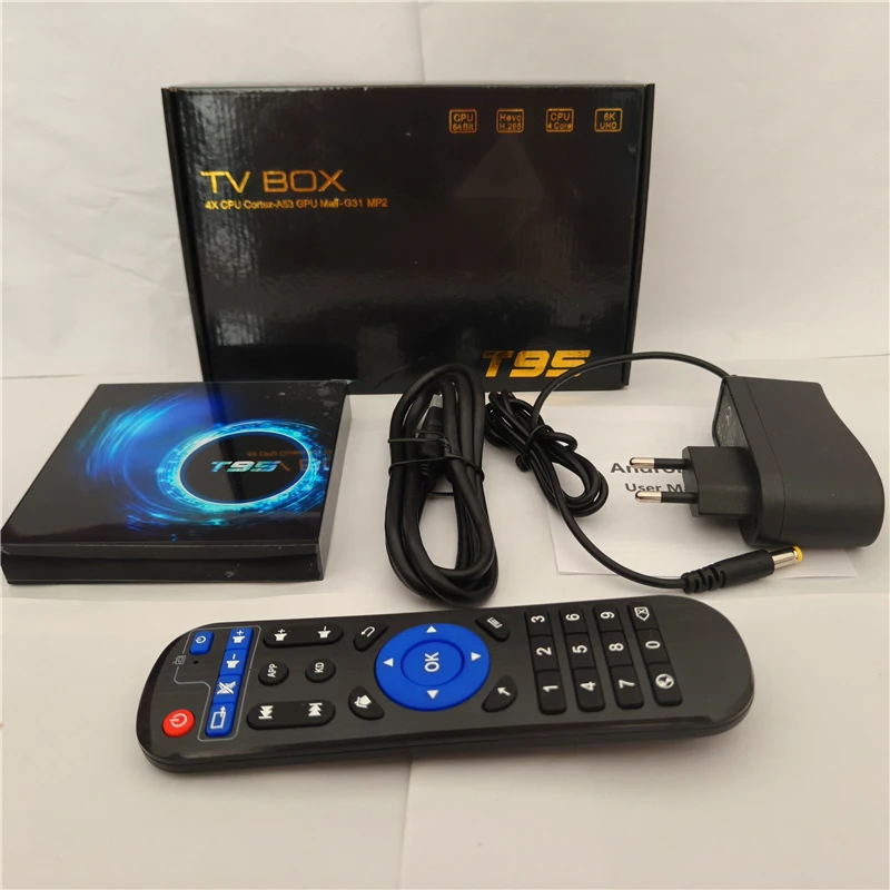 T95 TV Box Android 10 IPTV 8GB 128GB Allwinner H616 Quad Core