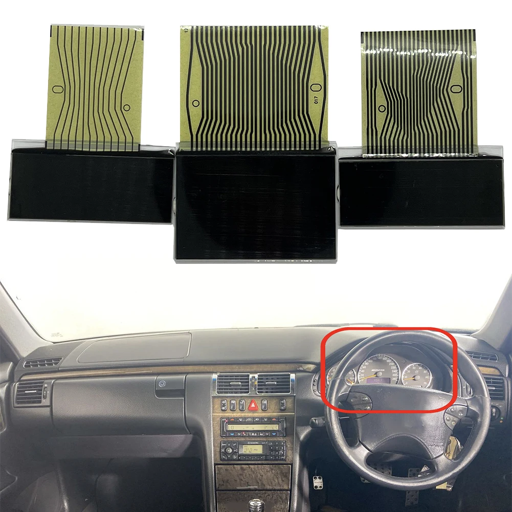Left/Right/Middle Dashboard Screen Instrument Cluster LCD Display For Mercedes-Benz C/E/CLK/SLK-class W202 W210 W208 R170 98-02