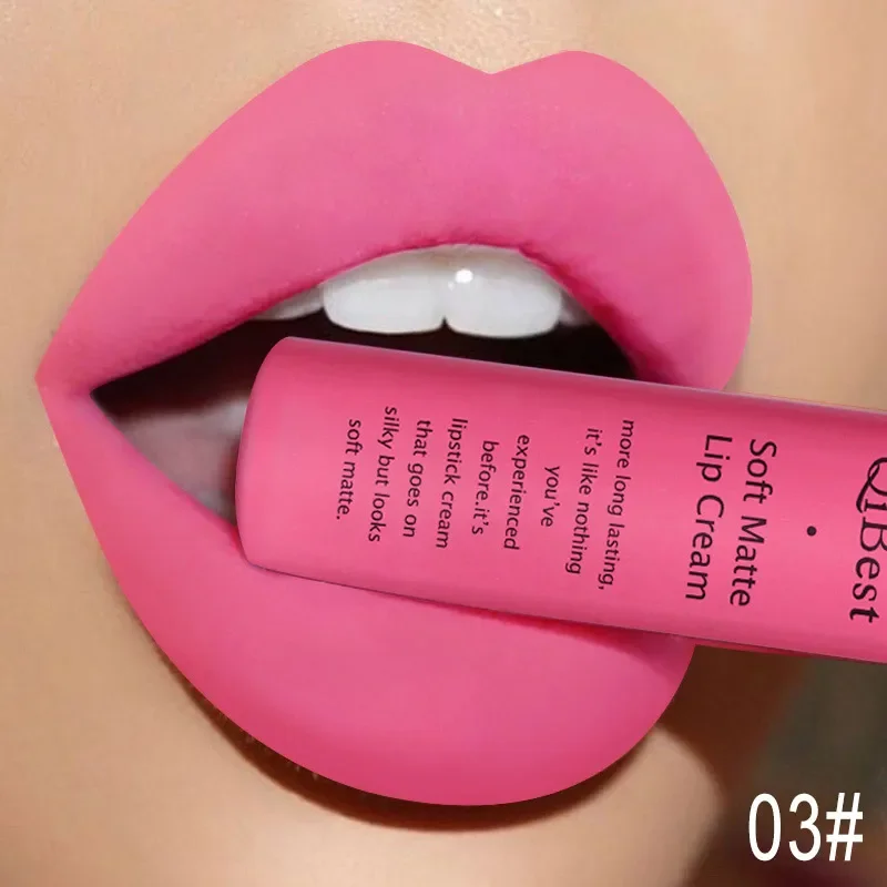 thumbnail image 1 of New Velvet Matte Lip Gloss Sexy Dark Red Moisturizing Liquid Lipstick Waterproof Long Lasting Non-stick Cup Lips Pigments Makeup, 1 of 5