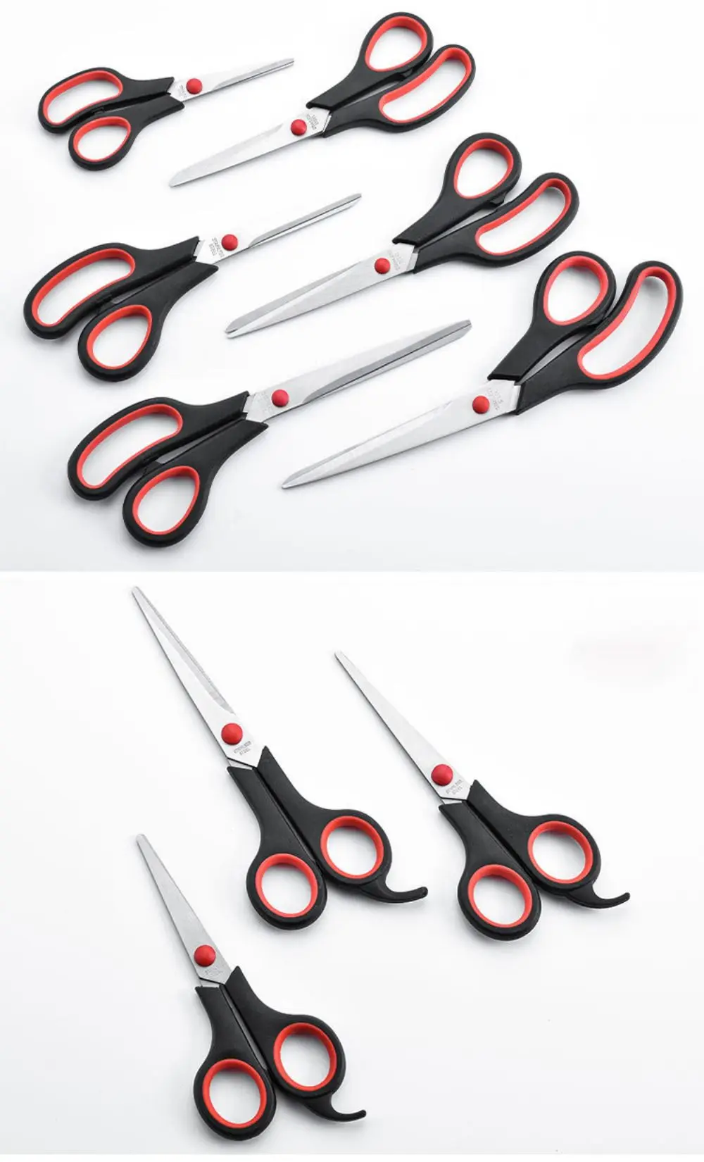 Description Picture 6 of itemStainless Steel Scissors Student Stationery Scissors Household Multi-Function Office Paper Cuttings Thread Cutting Head Scissors