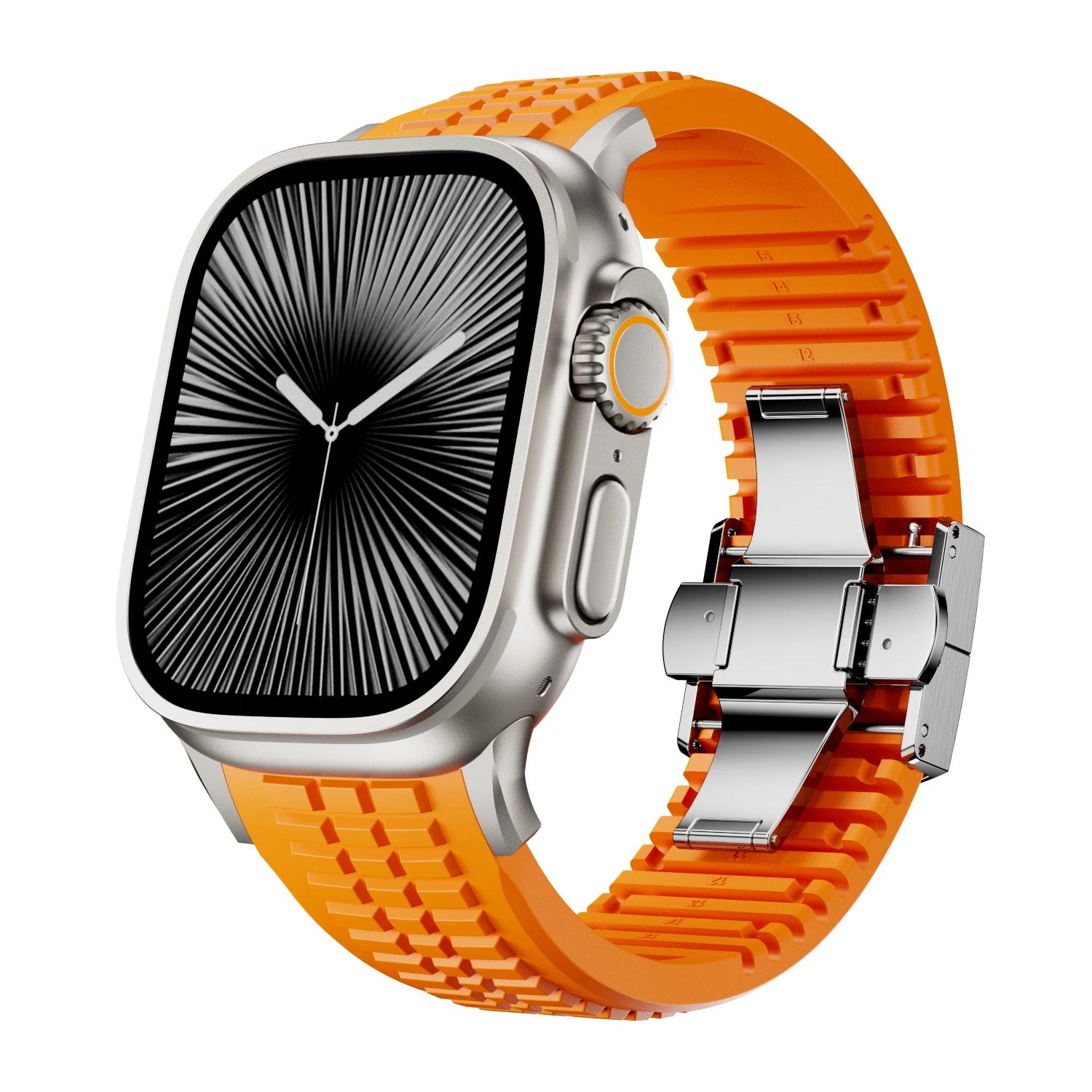 Luxury Metal and Silicone Sports Band