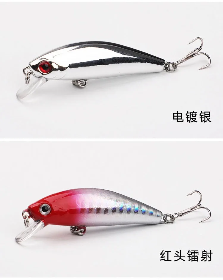 1 stücke 5 cm/6,5g Mini Laser Harte Minnow Sinking Köder Wobbler Jerkbait Kurbel Angeln Lockt Haken Bass pesca Frische Salzwasser Tackle – Detail 12