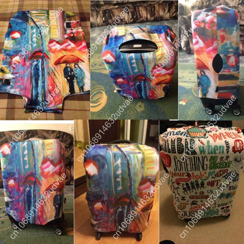 Cute Dog Panda Dinosaur Animal Print Luggage Cover Elastic 18-32 Inch Suitcase Cover 6