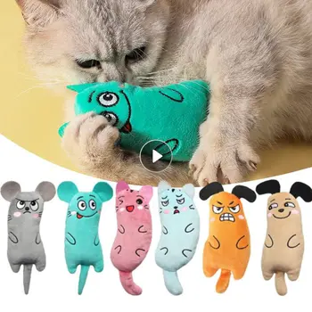 재미있는 인터랙티브 봉제 고양이 장난감, 미니 치아 연삭 개박하 장난감, 새끼 고양이 씹는 마우스 장난감, 애완 동물 용품 액세서리