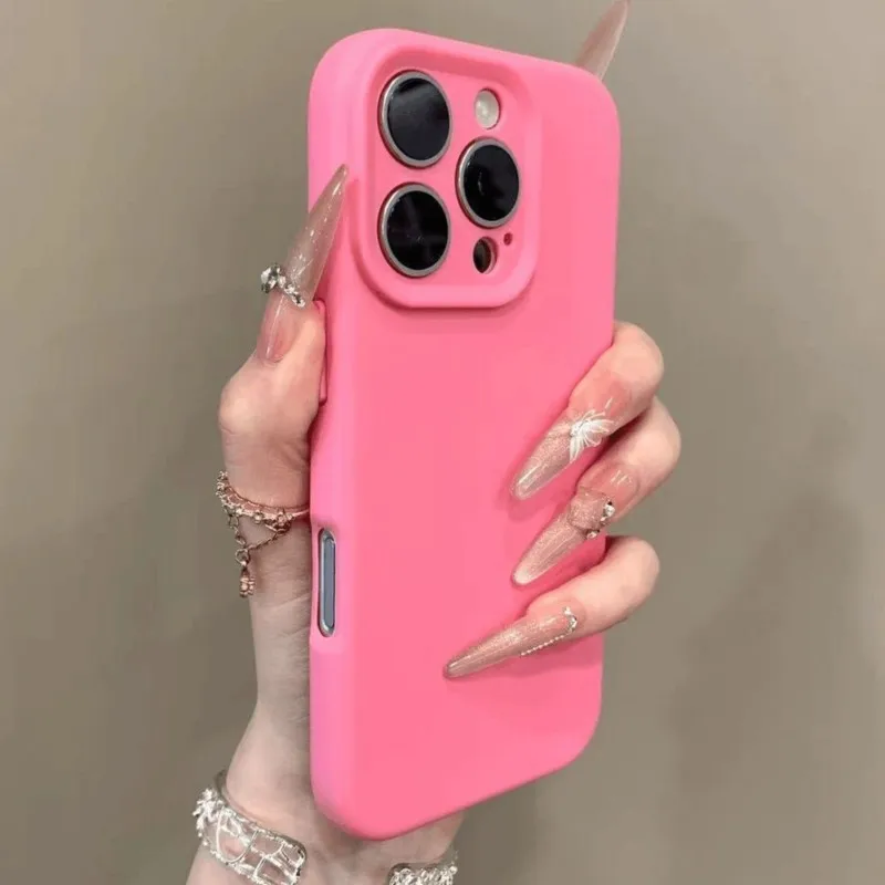 Phone Case Soft Silicone Candy For iPhone 11 12 13 14 15 16 Pro Max Plus Shockproof Bumper Matte Back