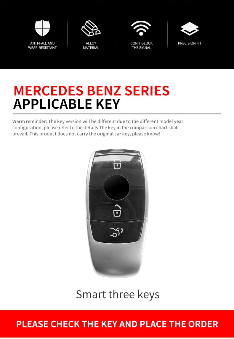 Alloy Car Remote Key Case Cover Shell For Mercedes Benz A C E S G Class Glc Cle Cla W177 W205 W213 W222 X167 Amg Protector - - Racext™️ - - Racext 19