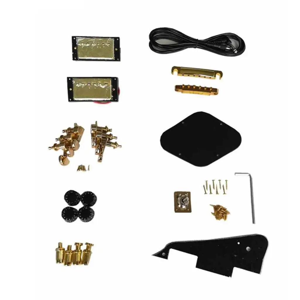 Water Rippling LP Guitar Material Kit African Neck Instrument
