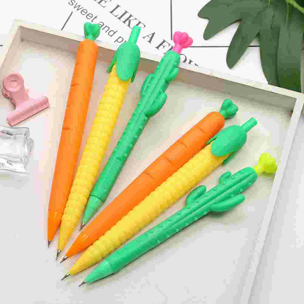 12Pcs Cartoon Mechanical Pencil Small Kawaii Carrots Press-type Carrots airtac type small pneumatic 180 ° opening and closing finger cylinder mechanical gripper hfr10 hfr16 hfr20 hfr25 hfr32 hfr10n