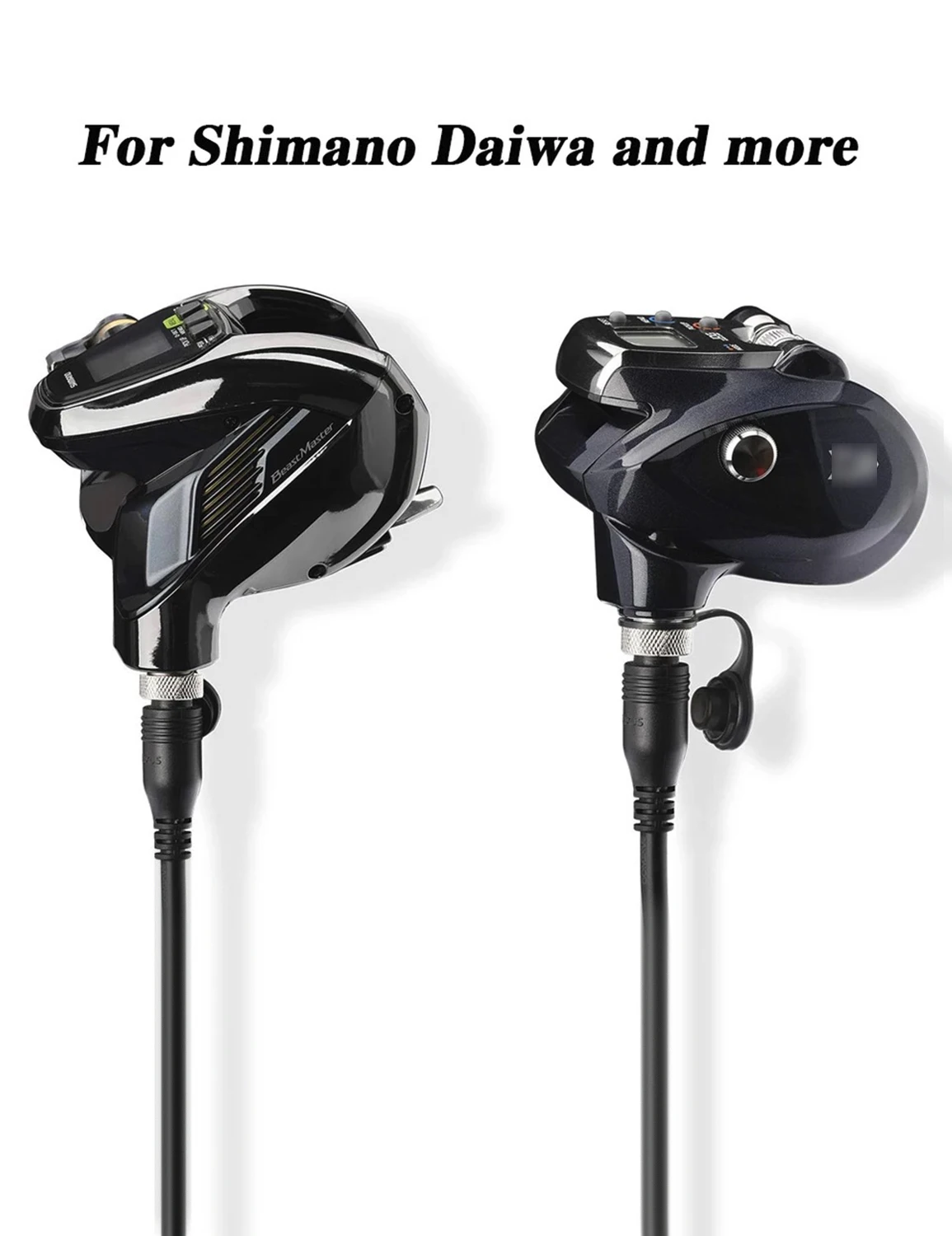 Charging Cable Shimano/Daiwa Electric Fishing Reel Connecting Line Power Cable Battery Connection Line Electric Reels Power Cord 300cm 9.84 Ft