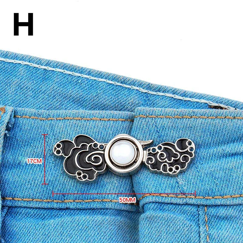 1sets Nail-free Waist Buckle Jeans Closing Artifact Invisible Adjustable Button Removable Detachable Pant Tighten Sewing Tool