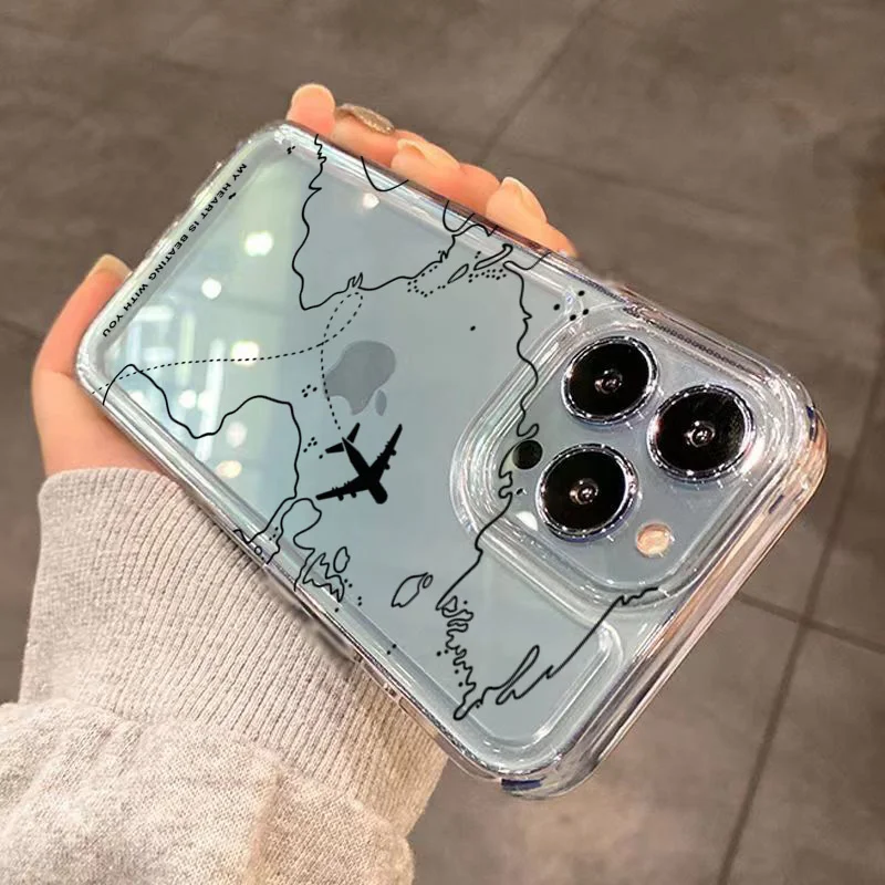 Wanderlust Airplane Route Design Phone Case