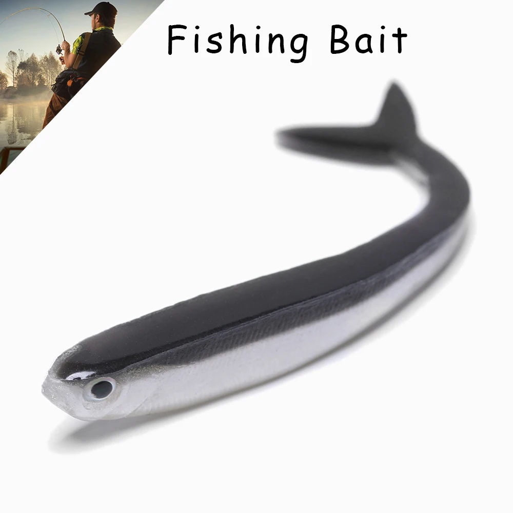 Description Picture 4 of item10 PCS/Bag 8cm/2g Soft Shrimp Worms Fish Lure Silver Silicone Wobblers Fishing Tackle Jigging Maggot Fishing Bait Jig Head Bait