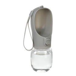 Portable Leakproof Dog Water Bottle for Outdoor Hiking - Ideal for All Dog Sizes (GRAY)