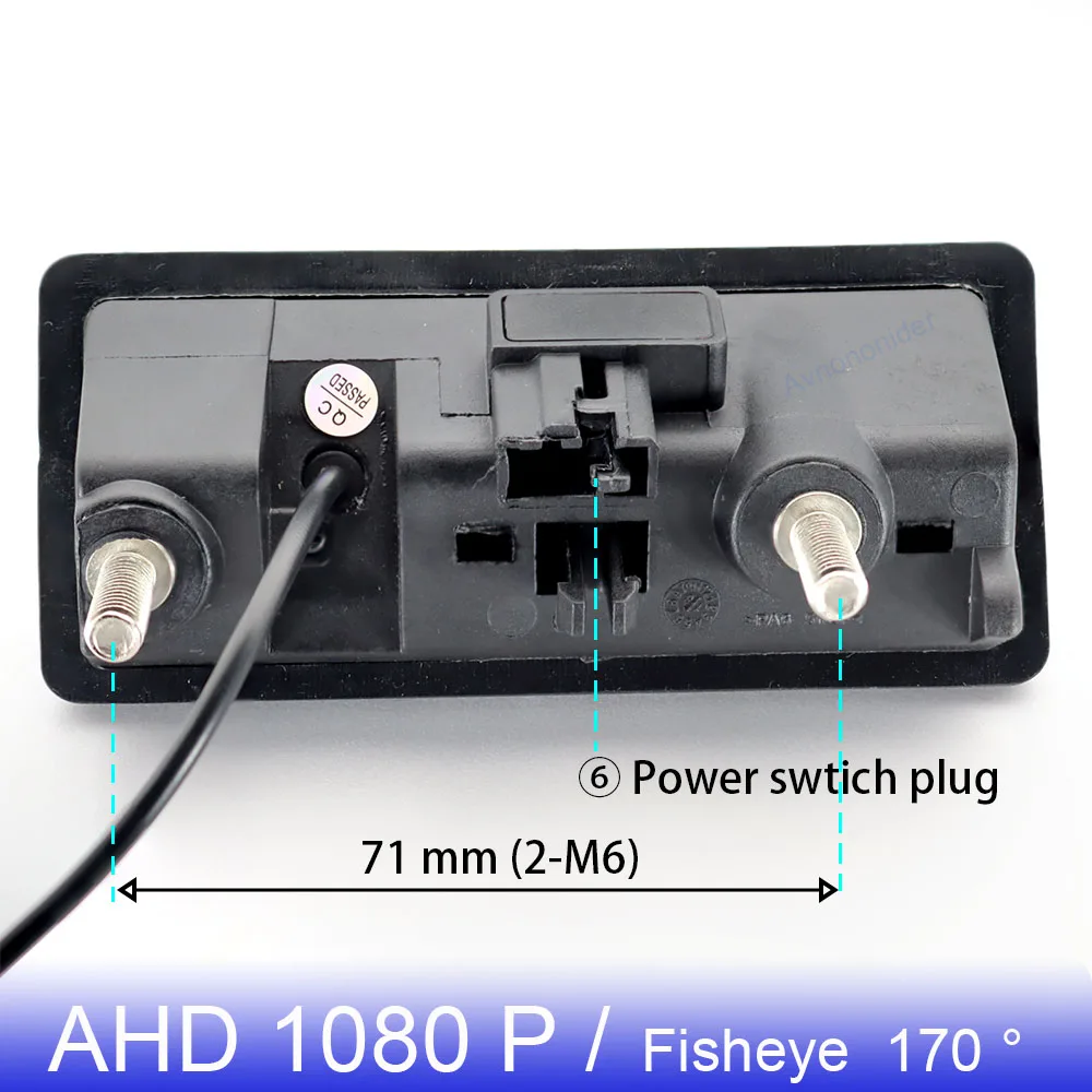 차량 트럭 핸들 후방 카메라, 아우디 Q3 A5 Q5 S5 2013 2018, 아우디 A6 C7 4G 2011 2020 170 ° AHD 1080P 어안 카메라