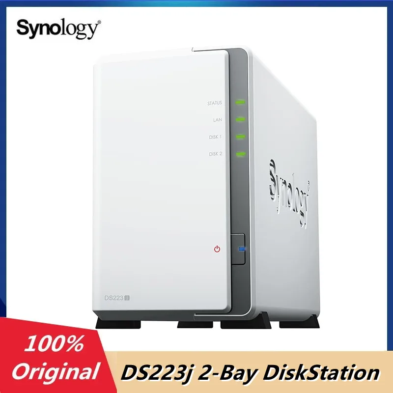 

Original Synology DS223j 2-Bay DiskStation NAS Server SATA 6Gb/s RAID 1xGbE NAS Memory (Diskless)