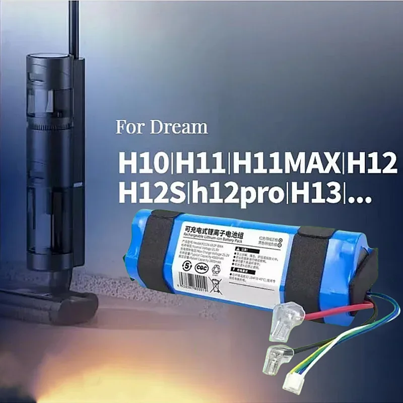 

Original Replacement Li-ion Battery for Dreame H10 H12 H13 VWV7 VWV8 VWV9 P2106-6S1P-BWB Handheld Wet Dry Washing Vacuum Cleaner