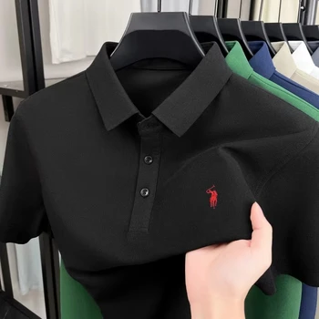 Nuova Polo da Uomo di Lusso 2026 con Ricamo Pony - T-Shirt Estiva Casual a Maniche Corte con Colletto Ricamato di Alta Qualità