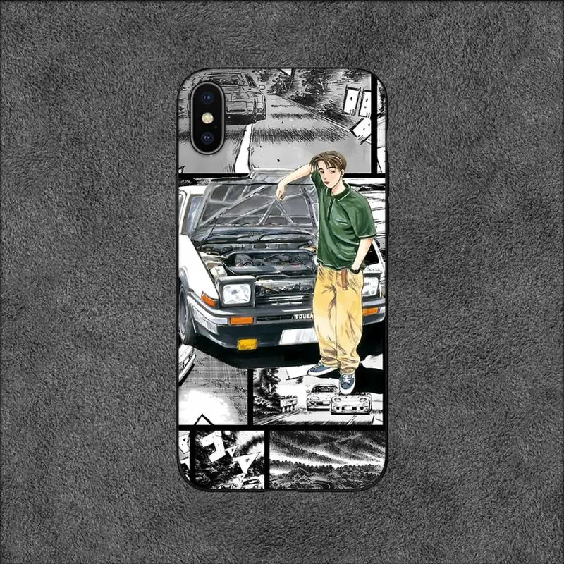 Classic Japan Cartoon Initial D Silicon Soft Shell Phone Case