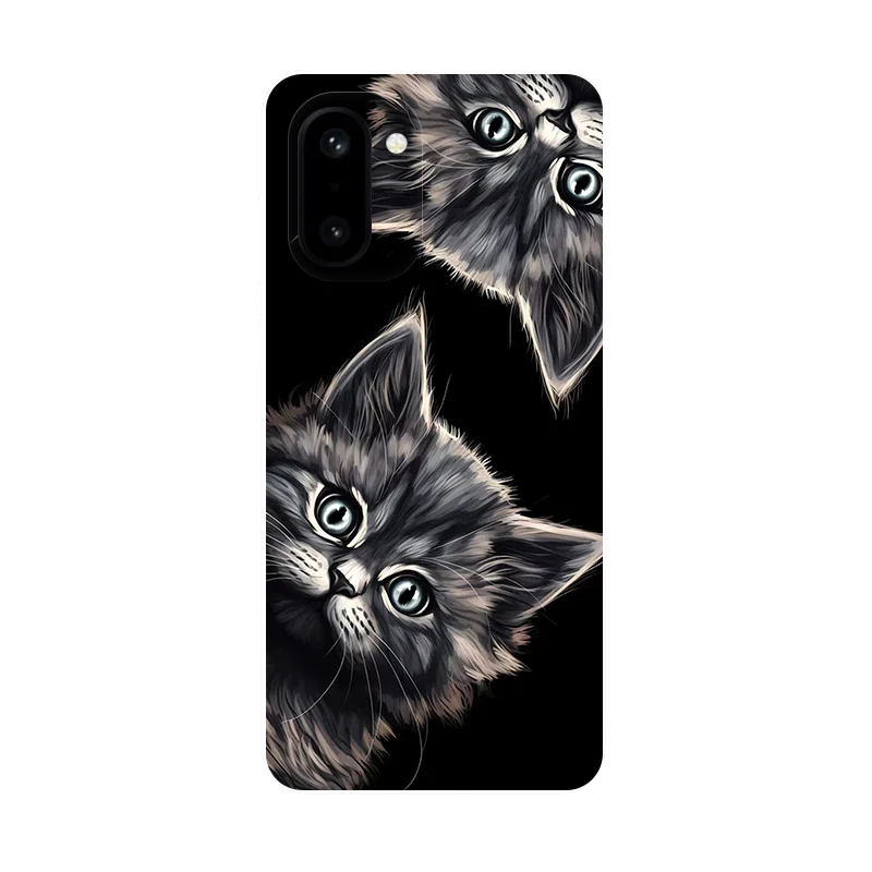 Cute Cat Soft TPU Protective Phone Case Cover - Silicone Bumper Design