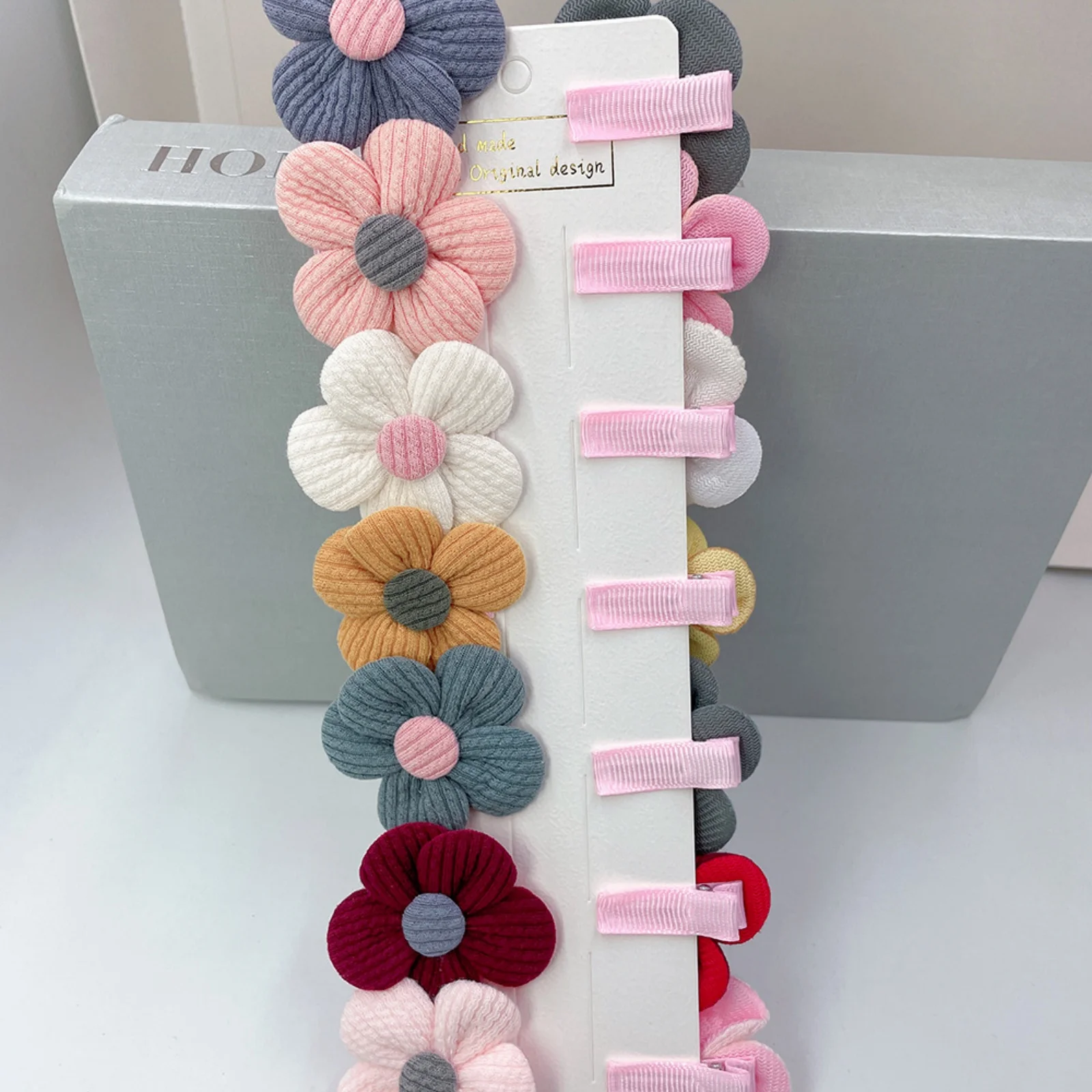 7/14Pcs Set Children Cute Fabric Flower Hair Clip Hair Accessories Sweet Girl Hairpins Baby Headdress Barrettes Kids Headwear
