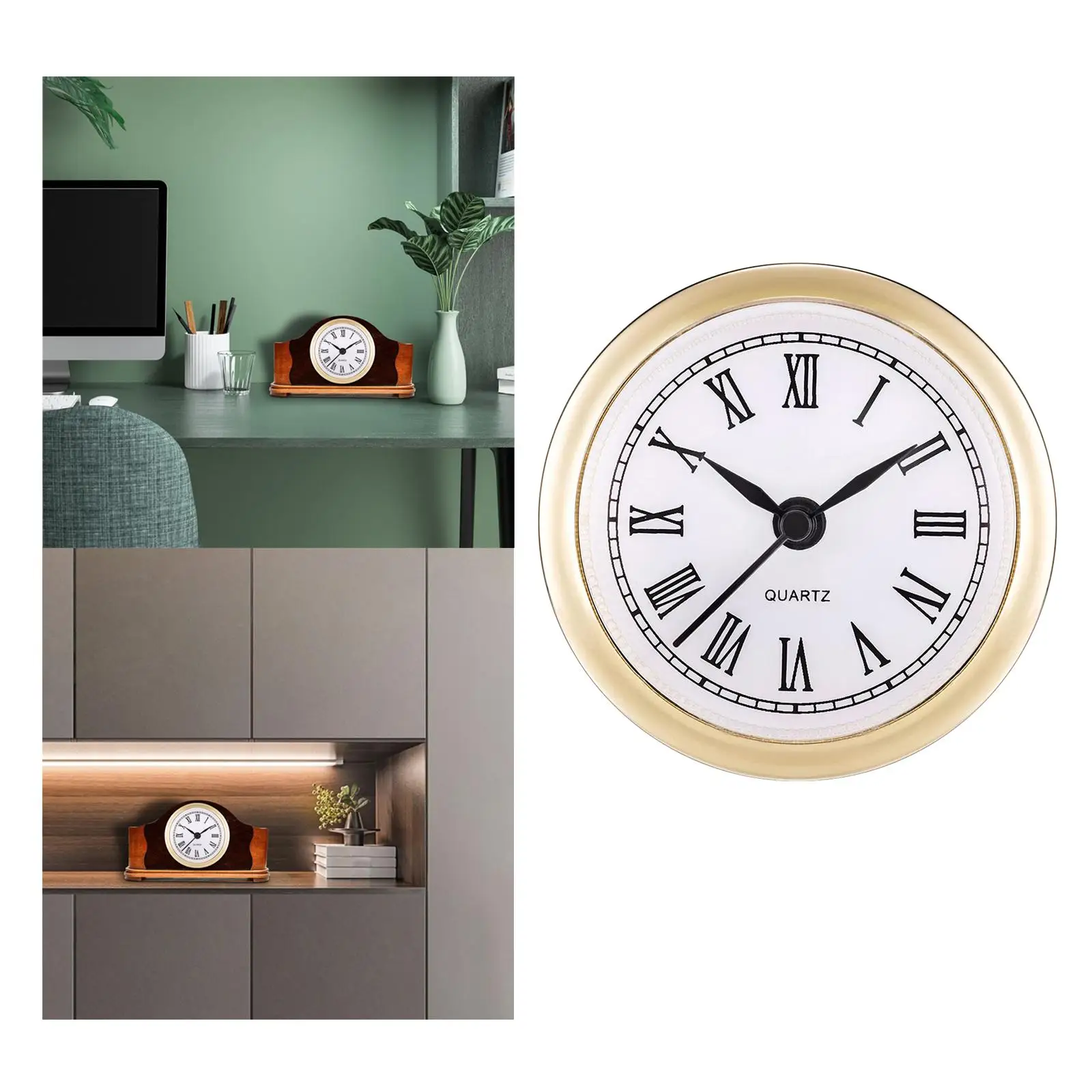 Movimento Al Quarzo Per Orologio Da Parete - Quadrante 60 Mm Con Numeri Romani Argentati, Ricambio Preciso - Foto 9