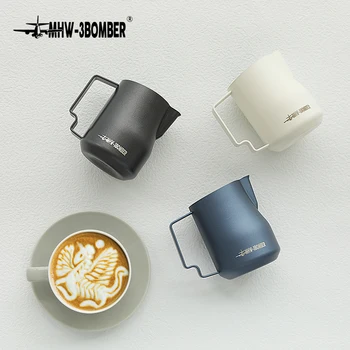 MHW-3BOMBER 350ml 450ml Turbo Brocca per schiuma di latte Brocche per cottura a vapore Brocca professionale per schiuma di latte Home Barista Accessori da cucina 1