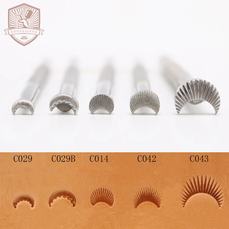 Leather Work Stamping Tool Serrated Radial Pattern C014 C029 C042 C043 Stamps Leather Carving Stamping Tool