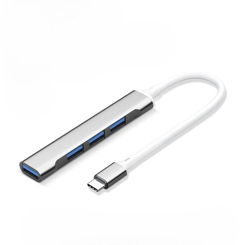 Універсальний 7-портовий USB-спліттер, концентратор типу C зі швидкою передачею даних 5 Гбіт/с, компактний адаптер USB 3.0 2.0 для настільного комп'ютера