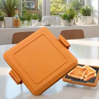 Microwave Sandwich Maker No Electricity Microwavable Toast Maker Time Saving Microwave Oven Breakfast Machine for Fast Breakfast 2