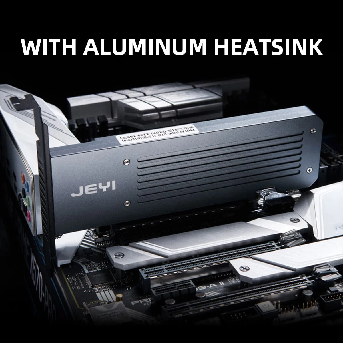 Jeyi M.2 X16 Pcie 4.0 x4 Cartão de Expansão com Dissipador de Calor Suporta Nvme M.2 2280 até 256gbps Raid de Bifurcação do Apoio - Imagem 4