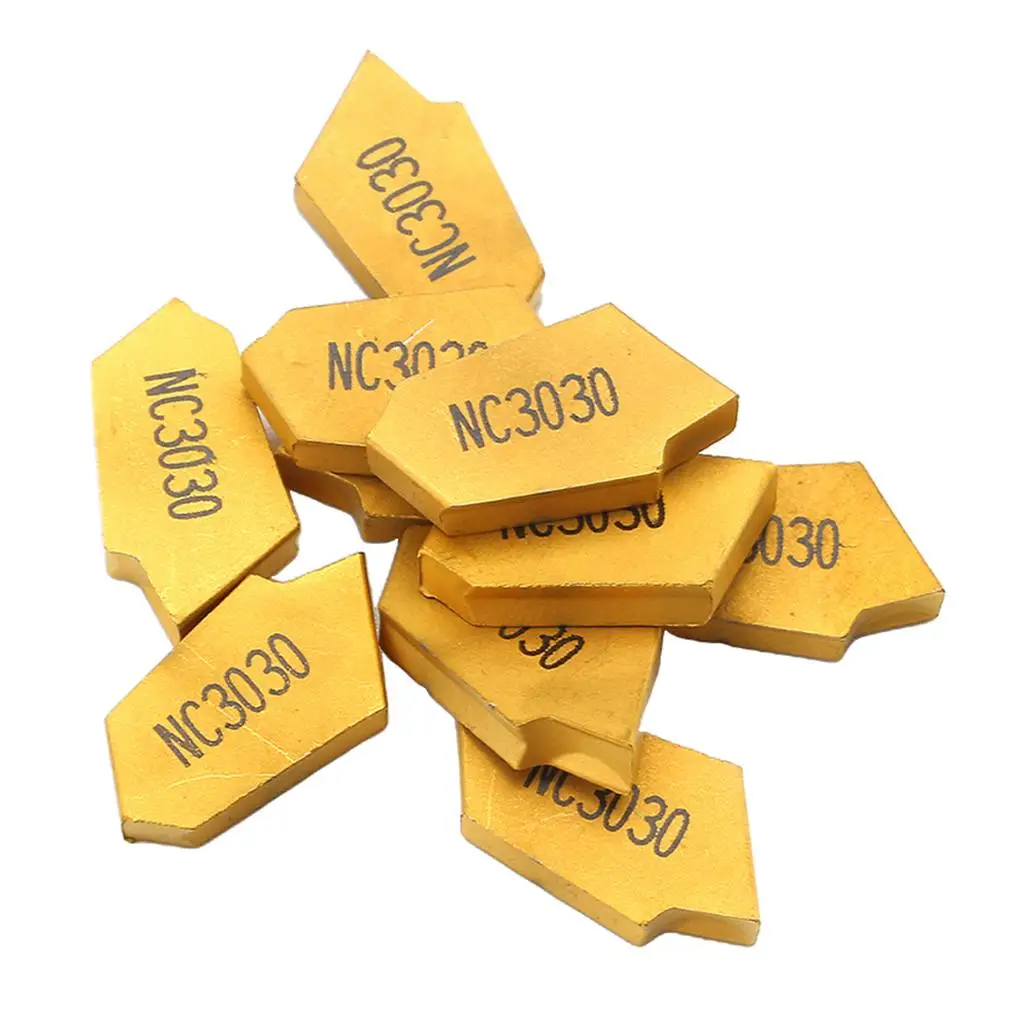 Lots 10 3mm GTN3 Carbide Parting Off Inserts Cutting CNC Lathe Tool Accs
