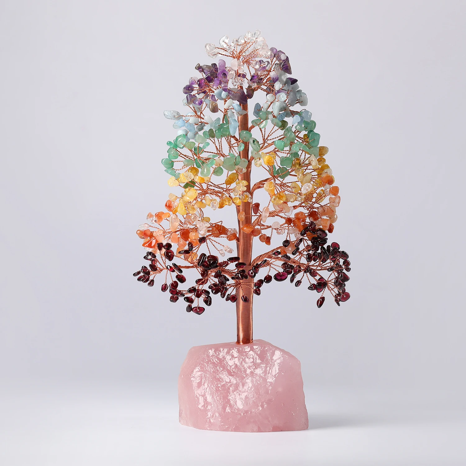 

Natural Crystal Quartz Tree Life Rock Mineral Specimen Seven Chakra Tree Reiki Healing Home Decor DIY Gift Souvenirs