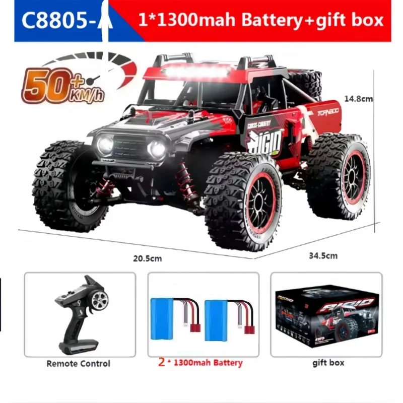 JJRC C8805 1:16 4WD Brushless RC Drift Truck-2 Batteries 2.4G