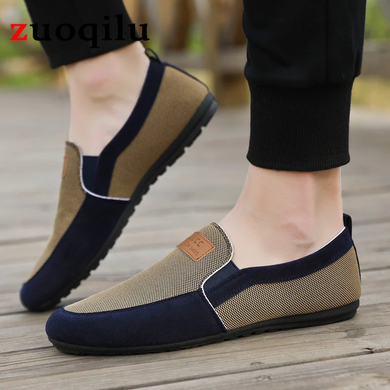 

Men shoes casual sneakers boat shoes for men driving loafers slip on Lazy Flat lightweight canvas shoes for men Chaussures pour