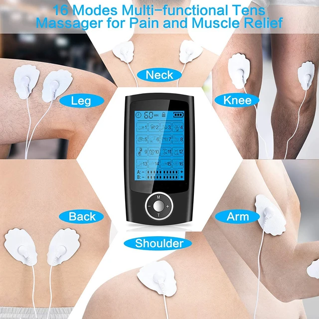 Rechargeable 16 Modes Electronic Pulse Massager EMS TENS Unit