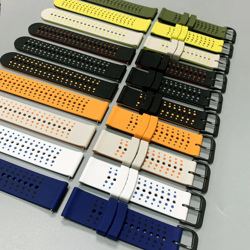 Silicone Sport Strap - Versatile 20mm/22mm Bracelet Accessory