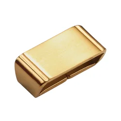 Metal Ring Buckle Watchband Keeper - Movable Strap Holder Loop - 24mm (Gold)