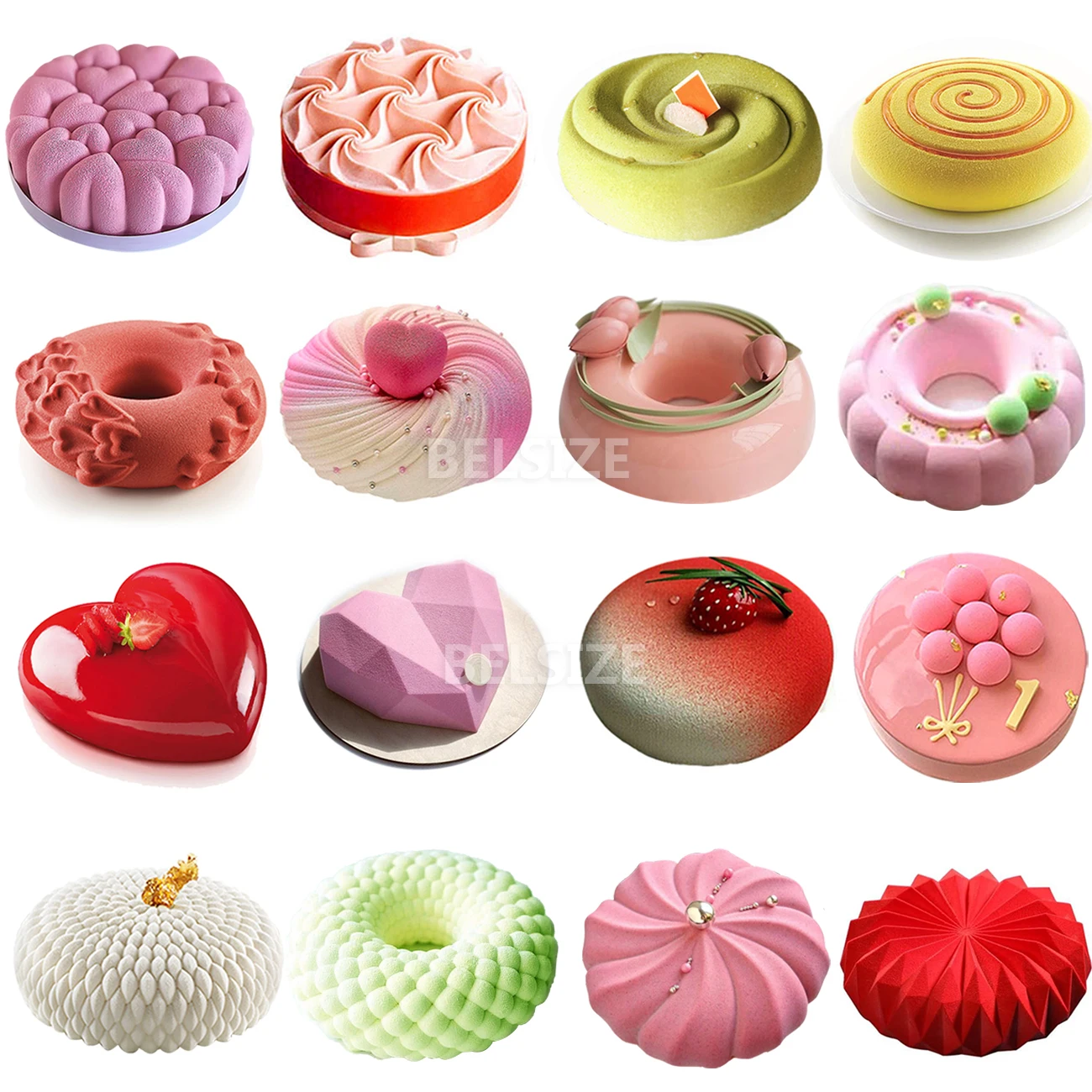 

Hot Design Pastry Silicone Molds For Baking Cake Mold Non-Stick Mousse Mould Chiffon Brownie Pan Baking Tools