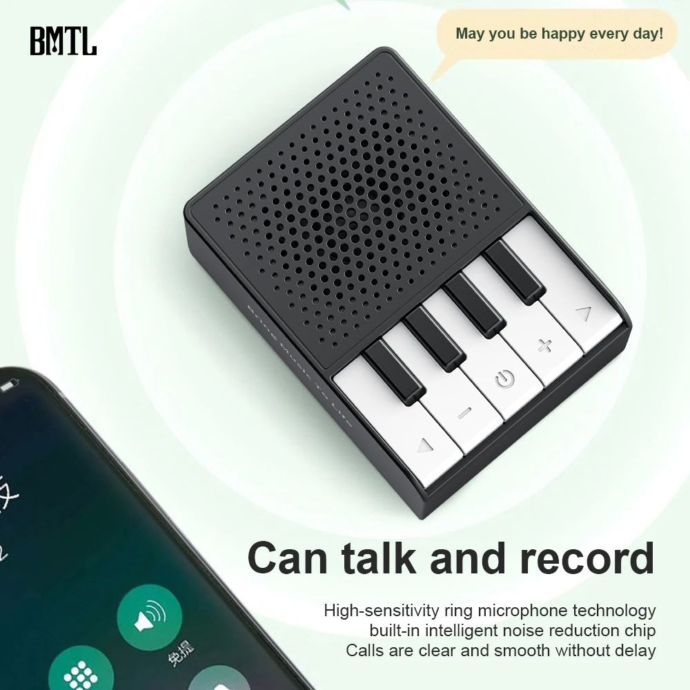 BMTL Paino Piano-shaped BT speaker Clear sound quality BT5.1 piano speaker voice recording function TF card music playbacK 6