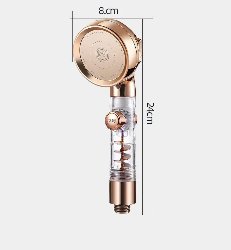 Magic Watering High Pressure 3-Function Shower Head One Key Stop Bathroom Handheld Sprayer Nozzle Filter