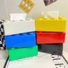 Building Blocks Tissue Box Creative Punch-free Wall-mounted Tissue Box Spring Paper Towel Holder Bathroom Waterproof Tissue Box 3