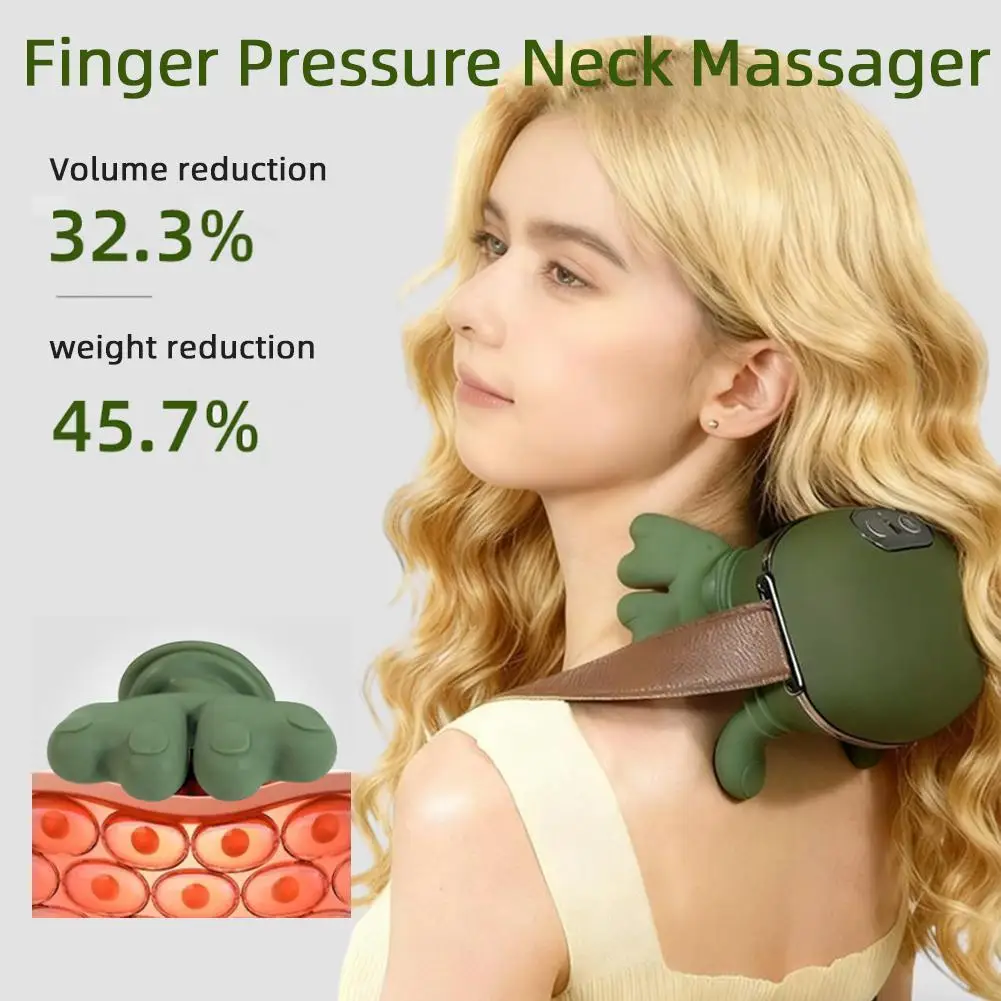 Neck Shoulder Massager Deep Tissue Shiatsu Back Cervical Massage Machine Bionic Electric Heated Fatigue Relief Relax Muscles