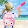 Cartoon Water Guns Backpack 2024 Summer Pool Children Toys HelloKittys Pull-Out Type Spray Kids Water Bag Capacity Max 2000ml 1