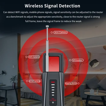 T011 Hidden Devices Detector Anti Candid Camera RF Signal Scanner GPS Bug Finder for Hotel Travel 6