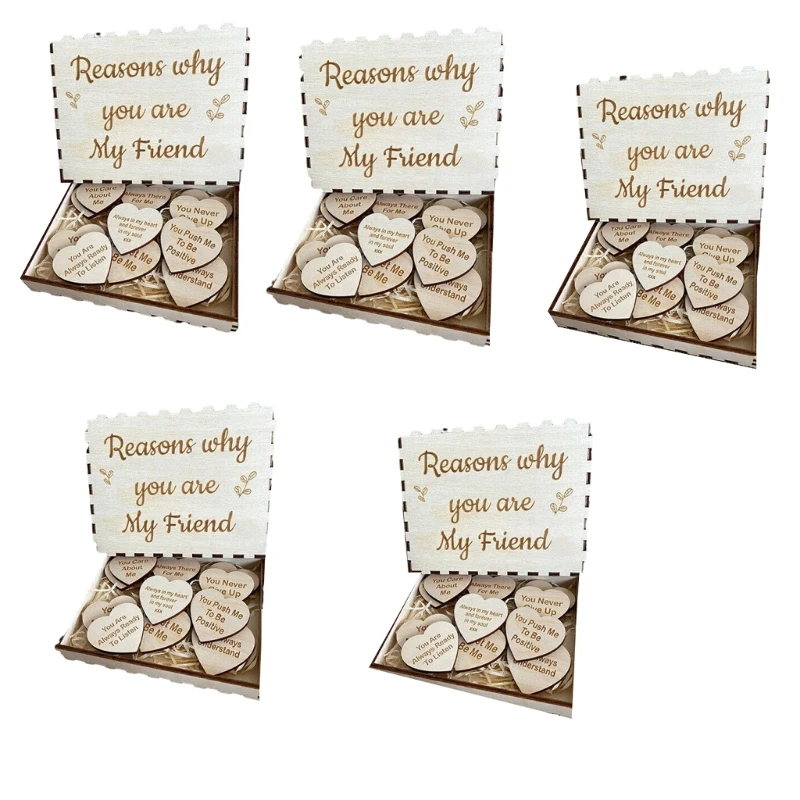 

Love Heart Shaped Wooden Chips Boards Unique Friendship Gift for Best Fiend