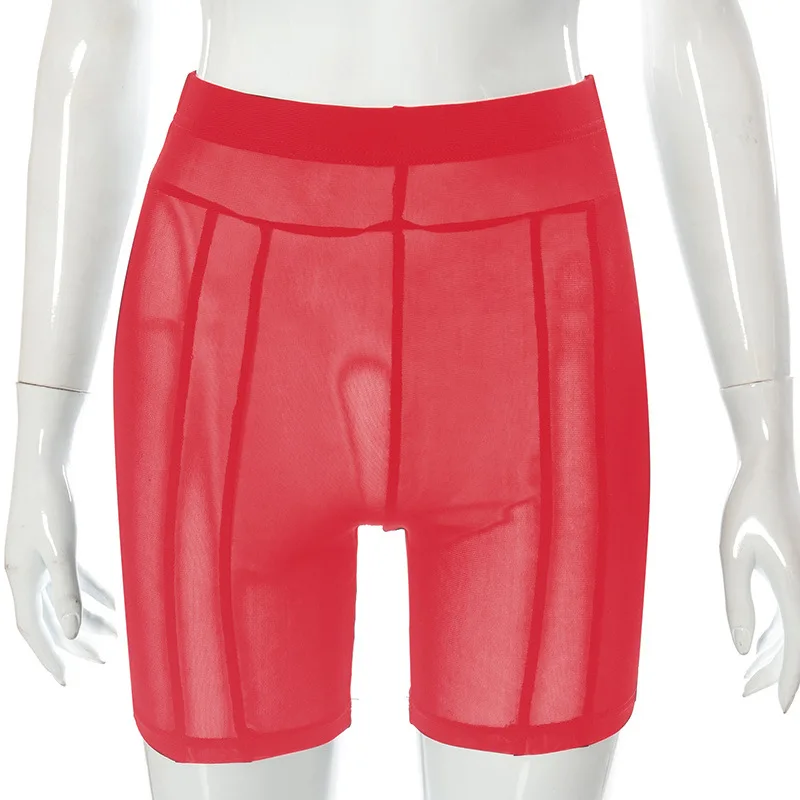 7 Colors Sexy Shorts Mesh See Through Workout Shorts for Women Clothes Summer Black Leggings High Waist Hip Lift Slim Sweatpants